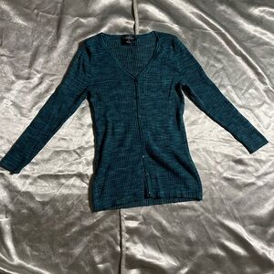 August Silk button down sweater M